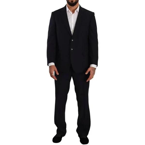 Domenico Tagliente Blue Polyester Single Breasted Formal Suit