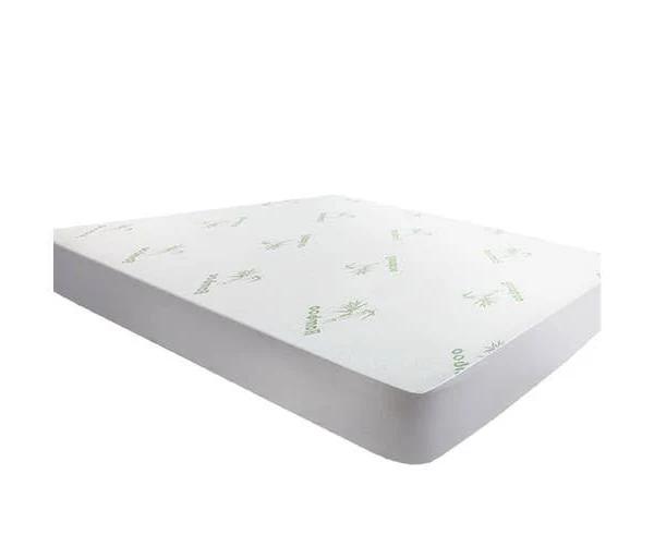 Single Size Bamboo Mattress Bed Protector Waterproof PU Coating