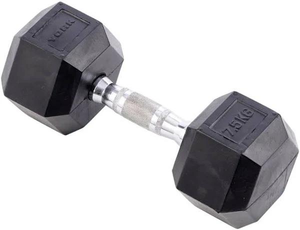 York Hexagonal Rubber Dumbbell, 3kg