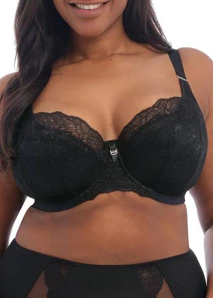 Elomi Brianna Underwire Padded Half Cup Bra - Black - 16GG