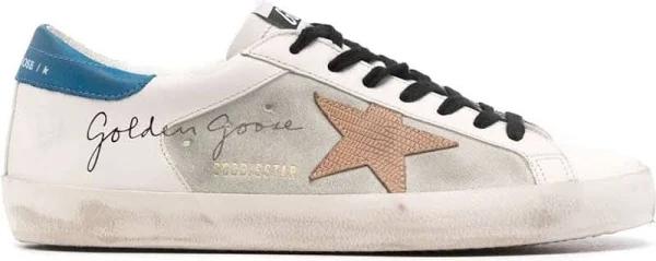 Golden Goose Gray White Super-Star Sneakers Men Beige