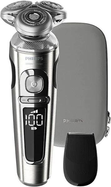 Philips Shaver Series 9000 Prestige, Rechargeable Wet or Dry Electric Shaver with Trimmer Attachment and Premium Case