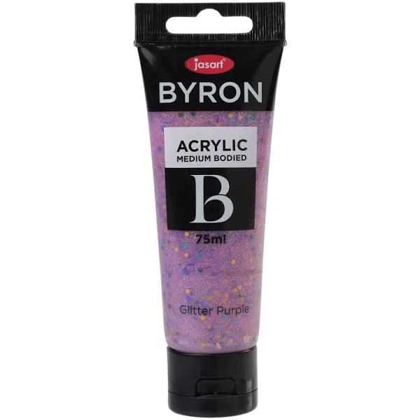 Jasart Byron Acrylic Paint 75ml Glitter Purple