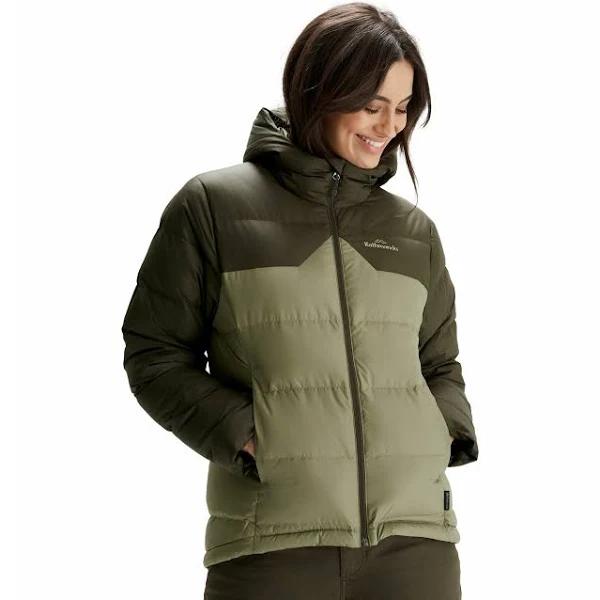 Kathmandu - Women's Green Puffer Jackets - Epiq Hooded Down Puffer 600 Fill Warm Outdoor Winter Jacket - Size One Size, 6 at The Iconic