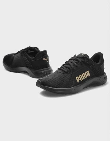 Puma FTR Connect Sneaker Unisex - Womens - Black/Gold - 8 - AfterPay & zipPay Available