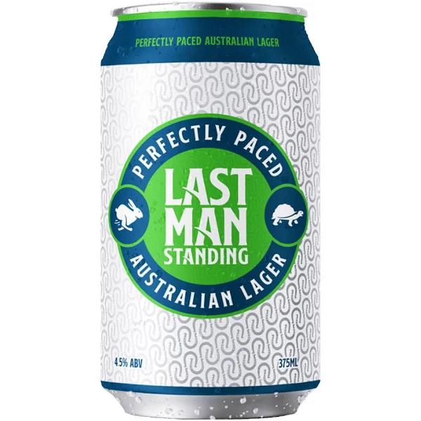 Last Man Standing Australian Lager Full Strength Cans 375mL Australian Beer Case