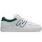 New Balance White & Green BB480 Sneakers