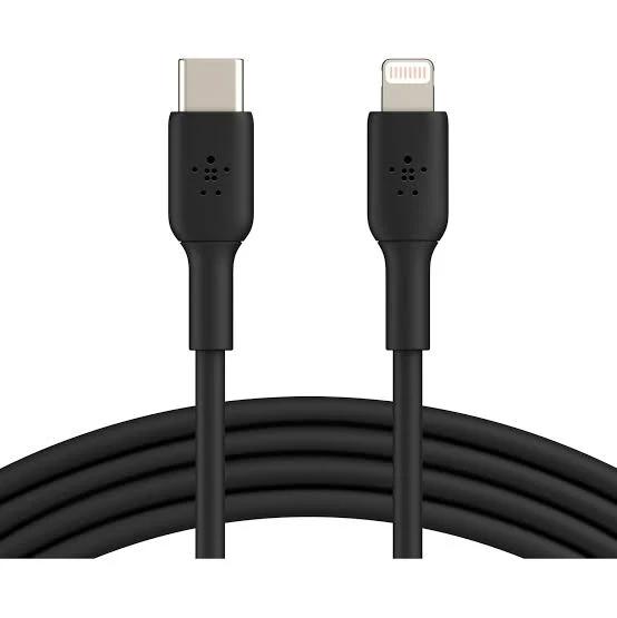 Belkin USB-C to Lightning Charge Cable 1m Black [CAA003BT1MBK]