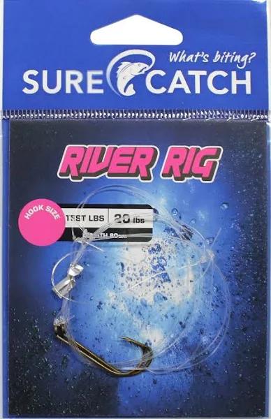 Surecatch Pre-Tied River Rig with Bronze Hooks - Ready To Use Fishing Rig (Size 1)