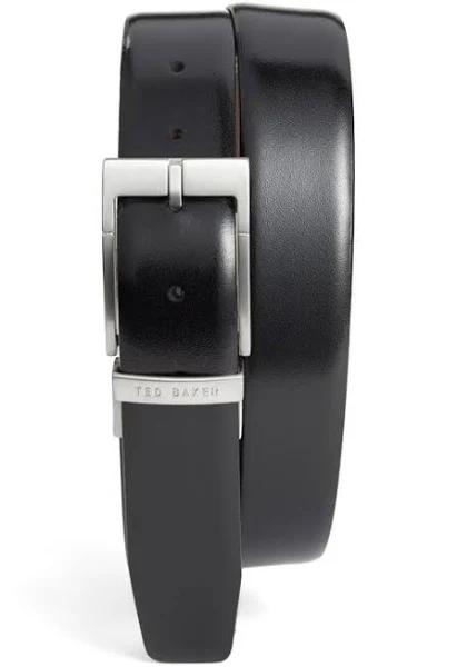 Ted Baker Black Connary Reversible Prong Buckle Belt