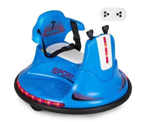 Costway Electric Bumper Car with Built-in Music For Kids-Blue