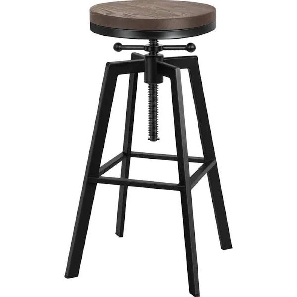 ALFORDSON 1x Bar Stool Retro Kitchen Vintage Chair Industrial Rustic Ezra