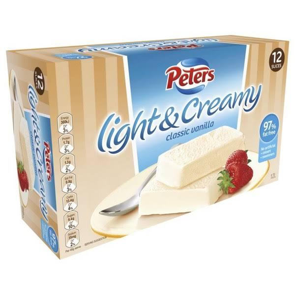 Peters Light & Creamy Vanilla Slices 12 Pack