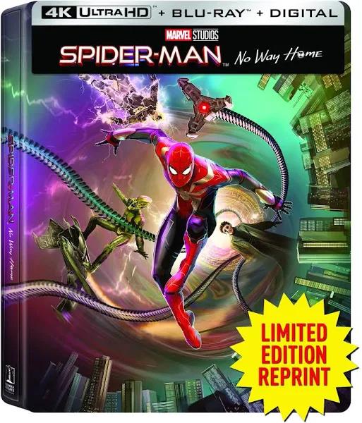 Spider-Man: No Way Home (Limited Edition Steelbook) [4K UHD + Blu-ray + Digital] | Blu-ray | 2022 | Tom Holland