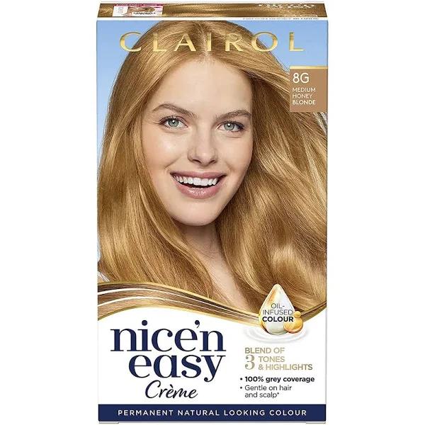 Clairol Nice N Easy Care Colour Medium Honey Blonde 8G