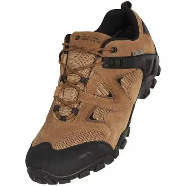 Mountain Warehouse Mens Curlews Waterproof Suede Walking Shoes Dark Beige 12 UK Mixed Mens Walking Shoes