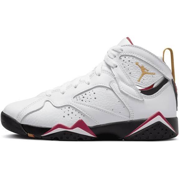 Air Jordan 7 Retro GS 'Cardinal' 2022 Sneakers | White | Kid's Size 3.5