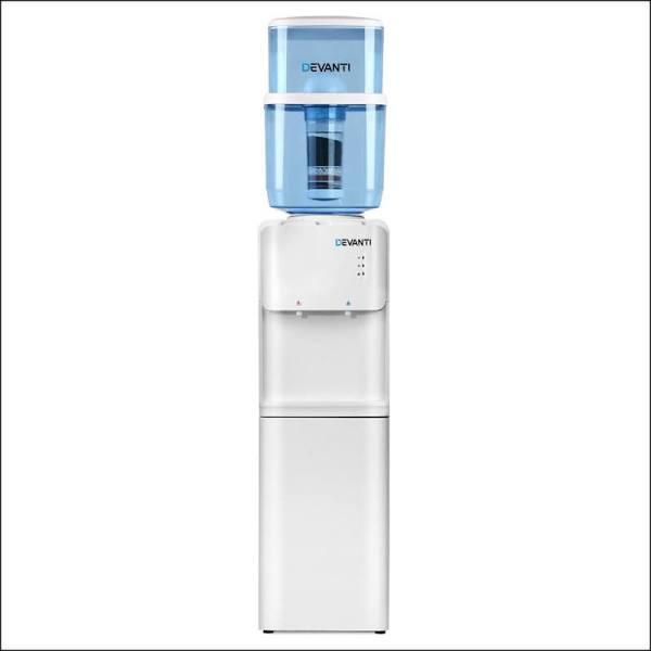 Devanti 22L Water Cooler Dispenser Top Loading Hot Cold Taps Filter Purifier