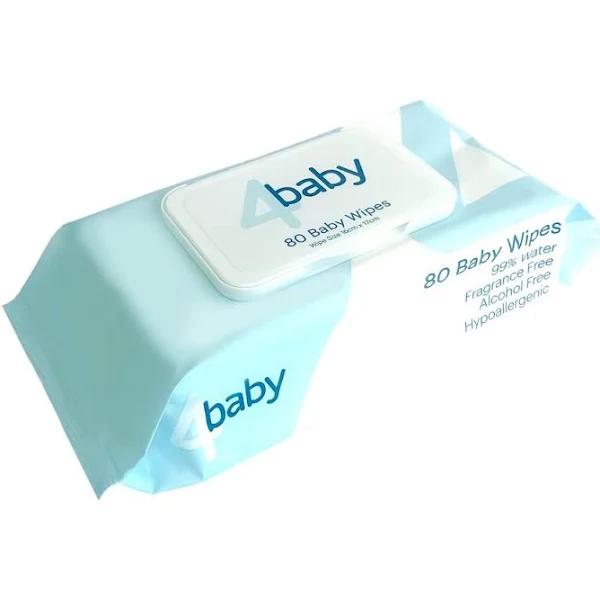 4Baby Baby Wipes 80 Pack