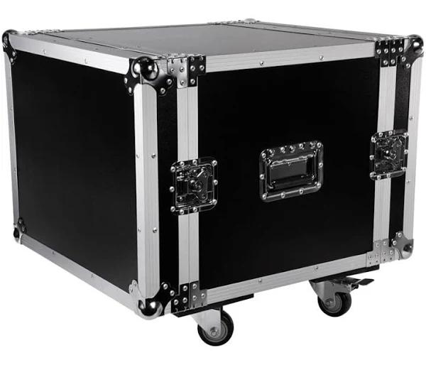 Swamp Wooden Shockproof 19 Inch Rack 8U Flight / Road Case On Wheels