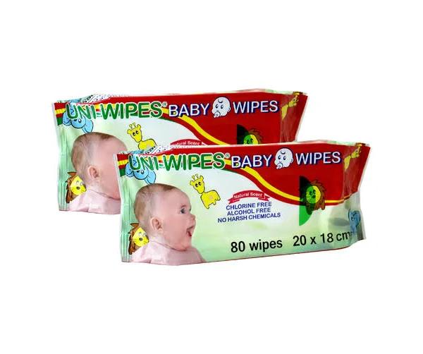 Uni-Wipe Baby Wipes Scented 80 Wipes x 20 X3