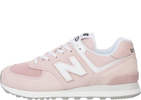 New Balance Unisex 574 Pink/White - Size 4.5