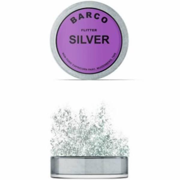 Barco Flitter Glitter - Non Toxic -10ml - Silver