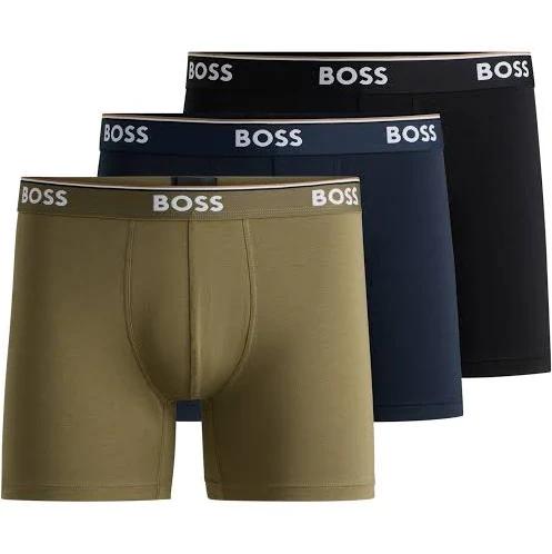 Boss Boxer Shorts Male Blue, Green, Black Logo Print Size XXL