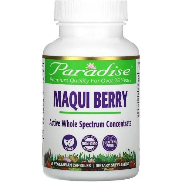 Paradise Herbs - Maqui Berry - 60 Vegetarian Capsules