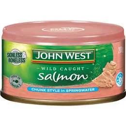 John West Salmon Skinless & Boneless Springwater 200g