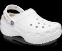 Crocs Unisex Classic Platform Lined Clog - White