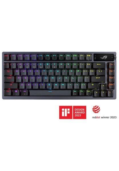 Asus ROG AZOTH/NXSW/PBT (Snow Switch) Gaming Keyboard, OLED Display,Snow Switch, 75 Keys, Tri-Mode Connection,