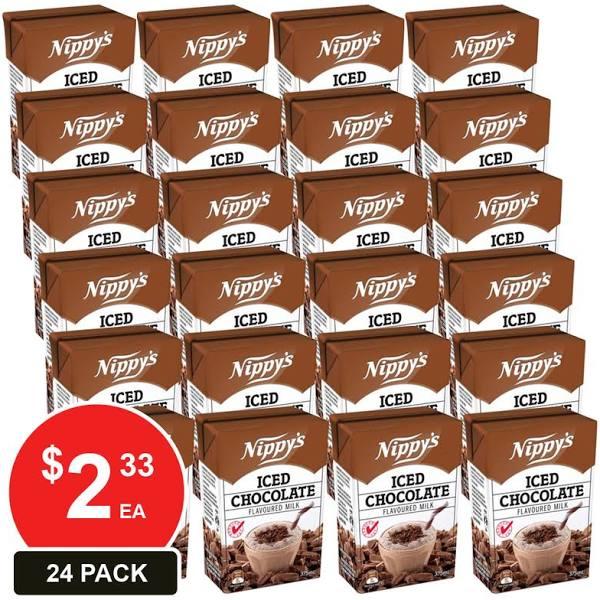 NIPPY'S 375ML ICED CHOCOLATE FLAVOURED MILK 24 PACK - Earn Everyday Rewards, Afterpay Available