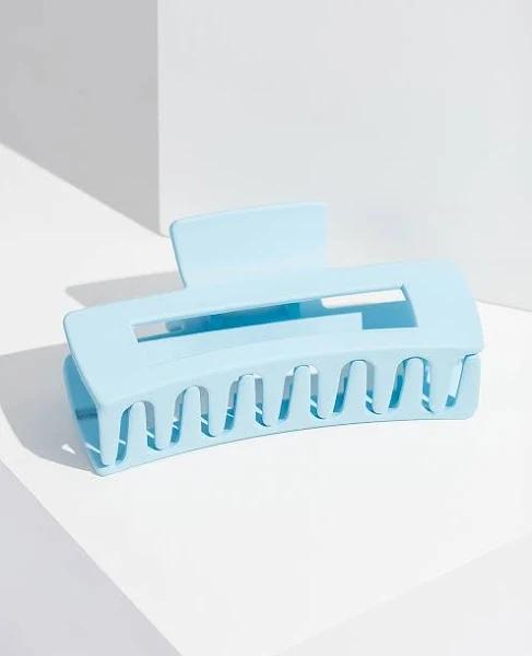 Blue Rectangle Matte Claw Clip