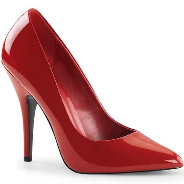 Pleaser SEDUCE-420 Red Patent Pump Size 15