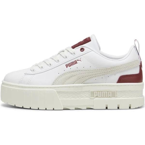 Mayze Women's Sneakers in White/Intense Red, Size 6.5, Synthetic by Puma