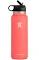 Hydro Flask Water Bottle - Wide Mouth Straw Lid 2.0 - 40 oz, Hibiscus