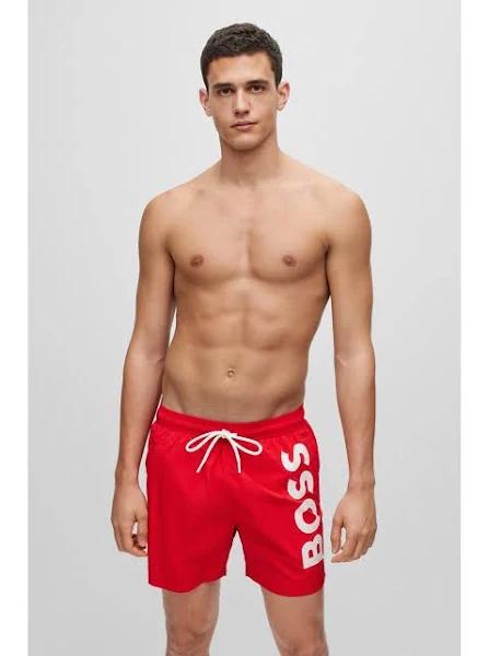 Boss Octopus Swimshort in Bright Red, Size S