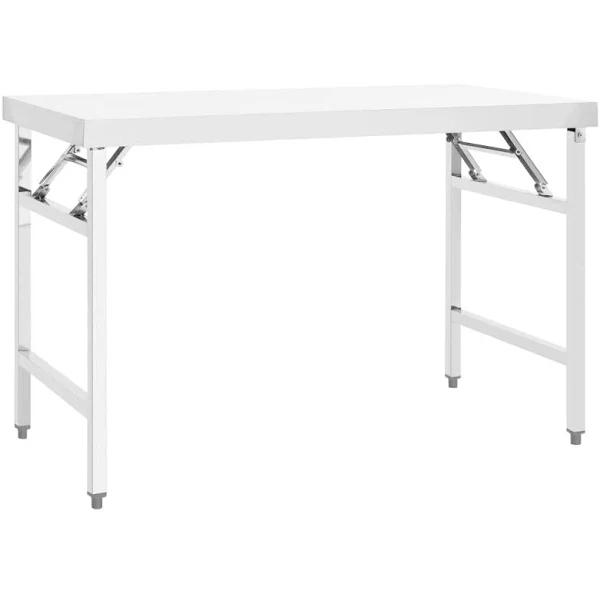 vidaXL Kitchen Folding Work Table 120x60x80 cm Stainless Steel