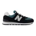 New Balance 574 Shoes Black Matte Green - 43