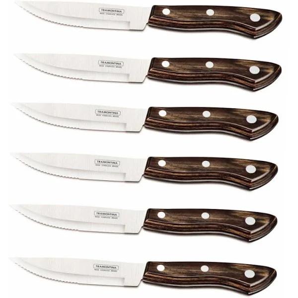 Tramontina Churrasco Gramado 6 Piece Jumbo Steak Knife Set 12cm