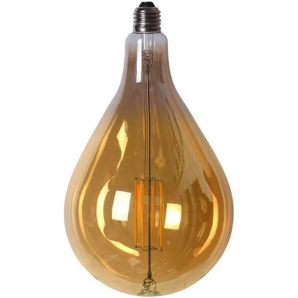 ASAH Home Edison LED Light Globe Standard 4 Watt Filament Bulb 27cm E27 Amber Warm White - Clear