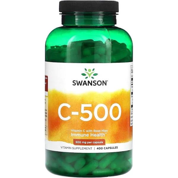 Swanson Vitamin C with Rose Hips 500 Milligrams 400 Capsules