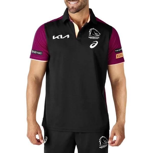 ASICS Men's NRL Brisbane Broncos 2024 Team Polo - 001 - L | INTERSPORT