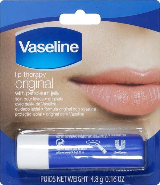 Vaseline Lip Therapy Original Lip Balm With Petroleum Jelly 4.8g