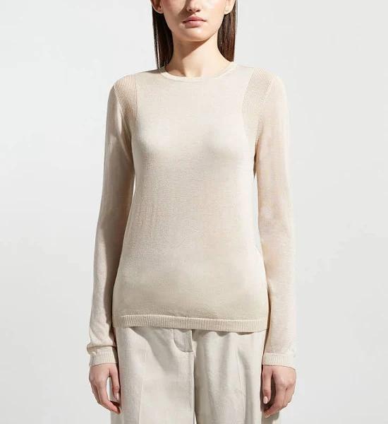 David Jones Calvin Klein Lyocell Blend Long Sleeve Sweater in Smooth Beige, Size Medium