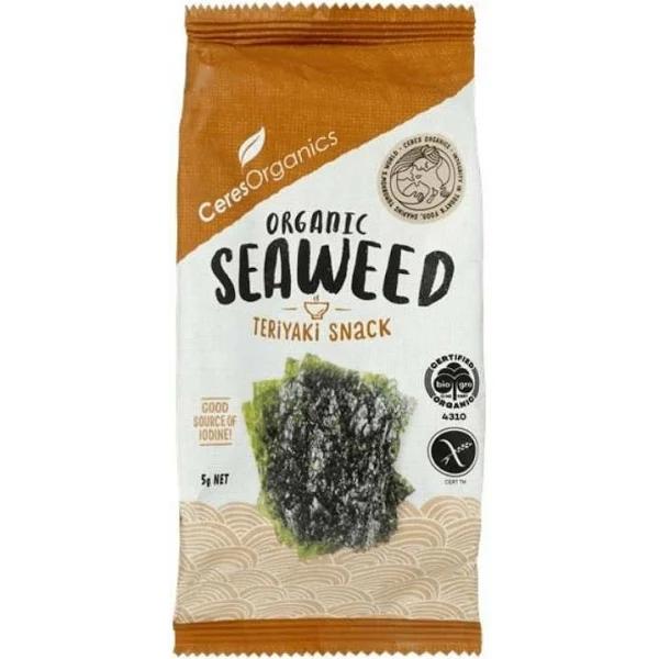 Ceres Organics Roasted Seaweed Snack Teriyaki 5G