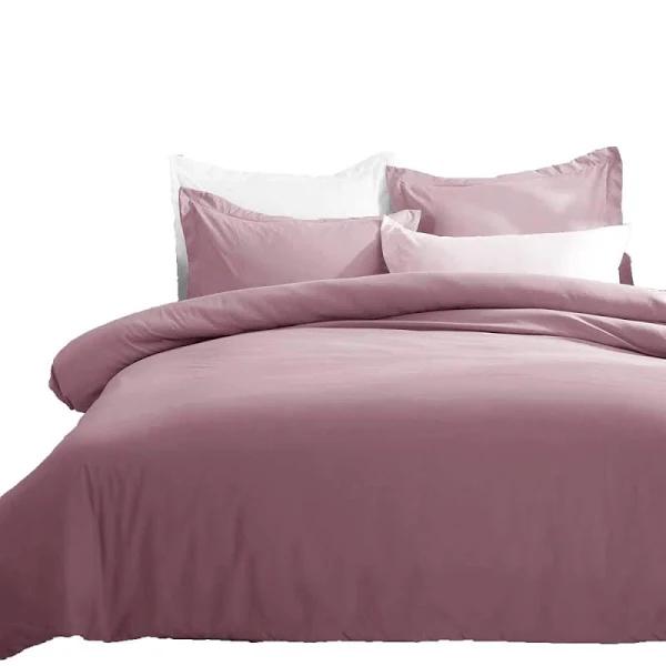 CASAMI Premium Soft Solid Plain Quilt Cover Set - Dusty Pink