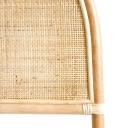 Lennox Rounded Rattan Bedhead Queen Size Natural