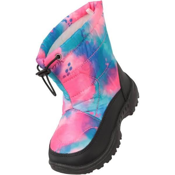 Mountain Warehouse Toddler Caribou Adaptive Tie Dye Snow Boots Pale Pink 9 UK Child